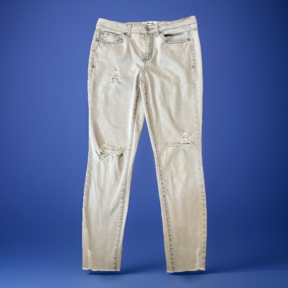 Mudd Jeans Women's Size 7 Gray Skinny Flx Stretch Mid Rise Skinny Ankle 28x25.5‎